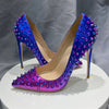 Spikes Rivets Studded Sexy Gradient Double Color