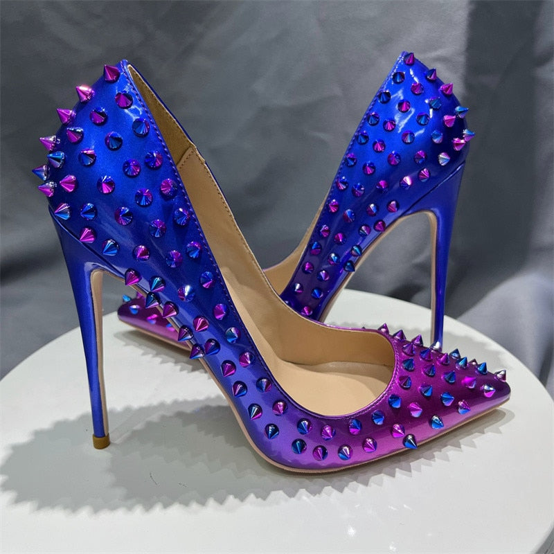 Spikes Rivets Studded Sexy Gradient Double Color