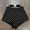PREPOMP 2023 Spring Summer New Arrivals High Waist Diamonds Shorts Streetwear Women GA134