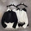 High Quality Autumn 2023 Women&#39;S Diamond Tassel 2 Two-Piece Set Sexy Short Coat + Spaghetti Strap Dress Elegant Party Set