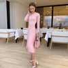Future Time Women Knitted Long Dress Autumn Winter Slim Sleeve Ladies Dresses Elegant Party Female Sweater Bodycon Dress F792