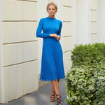 Future Time Women Knitted Long Dress Autumn Winter Slim Sleeve Ladies Dresses Elegant Party Female Sweater Bodycon Dress F792