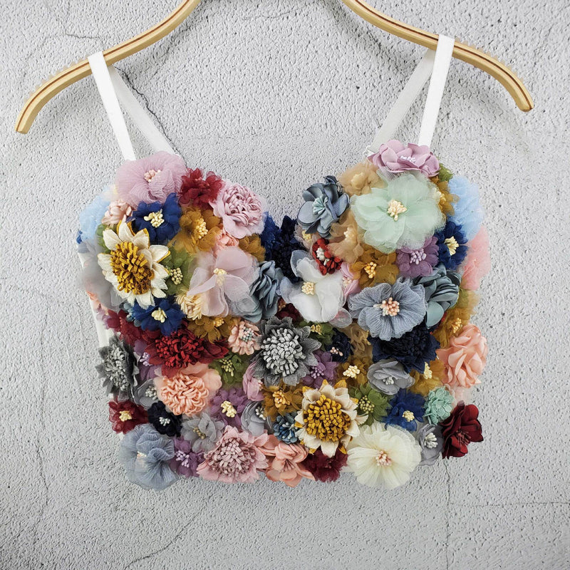Floral Corselets Bralette Vest