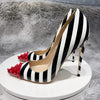 Tikicup Red Spikes Pointy Toe Party Shoes