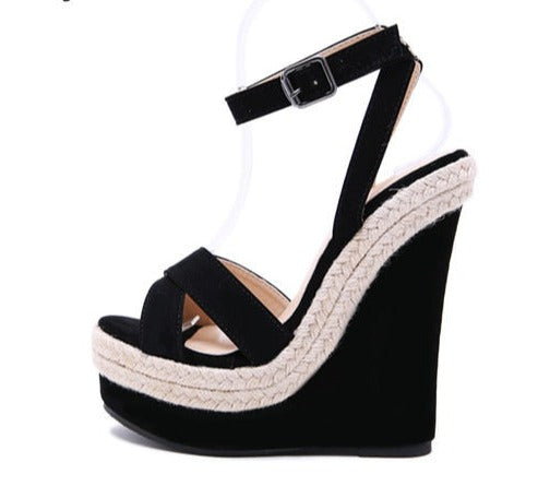 Summer Peep Toe Sandals Ankle Strap