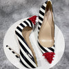 Tikicup Red Spikes Pointy Toe Party Shoes