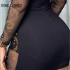 Women Solid Sexy Asymmetrical  Neck Lace Up Hollow Out  Rhinestone Long Sleeves Bodycon Mini Sexy Party Dresses Set