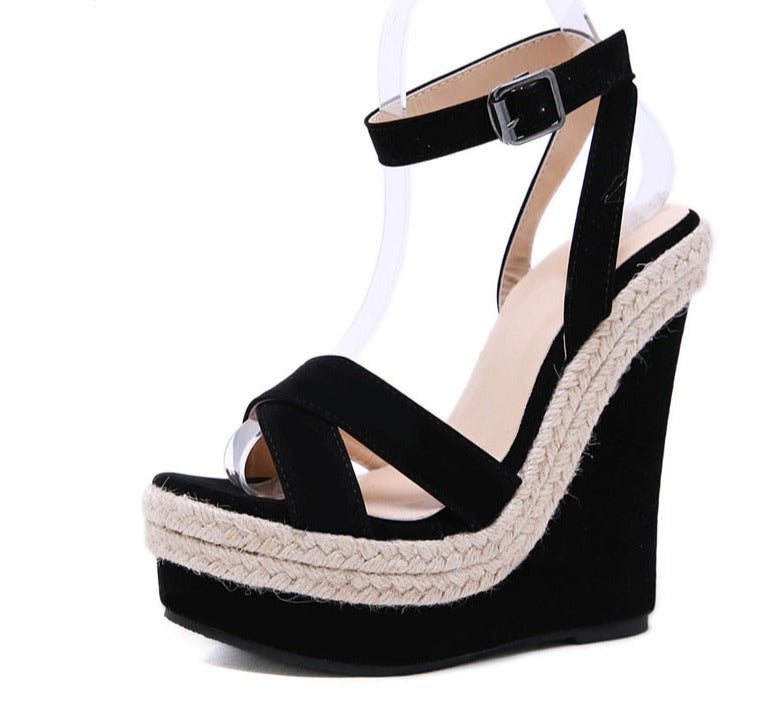 Summer Peep Toe Sandals Ankle Strap