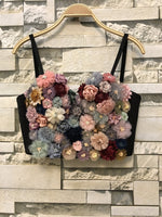 Floral Corselets Bralette Vest