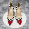 Tikicup Red Spikes Pointy Toe Party Shoes