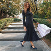 Future Time Women Knitted Long Dress Autumn Winter Slim Sleeve Ladies Dresses Elegant Party Female Sweater Bodycon Dress F792
