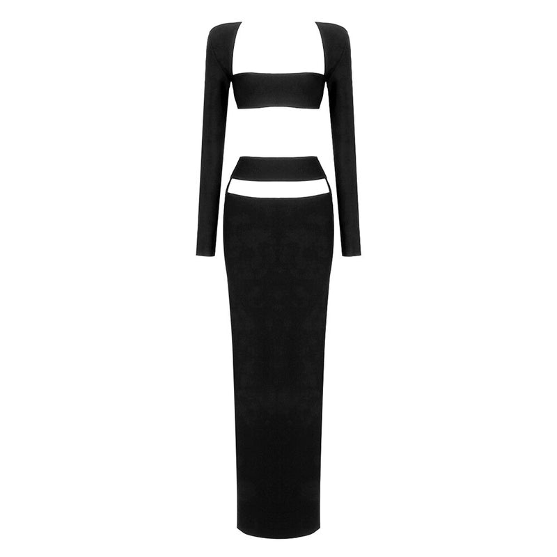 VC Summer Beach Dress Sets Women Slim Corset Cropped Top And Long Skirts Two Piece Set White Classy Outfits