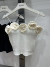 Summer Basic Crop Top Women Patched Fake Diamonds Padded Soft Velour Tanks Sleeveless Tee Top Camisole With Bra