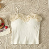 3D Flowers Padded Sleeveless Shirt