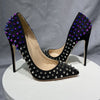 Black Rivet Pointed Toes