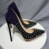 Black Rivet Pointed Toes
