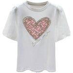 Casual O-Neck Heart-Shaped Diamond Elegant Tops