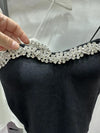 Summer Basic Crop Top Women Patched Fake Diamonds Padded Soft Velour Tanks Sleeveless Tee Top Camisole With Bra