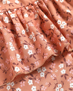 Floral Print Criss Cross Crop Top & Skorts Set