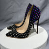 Black Rivet Pointed Toes