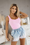 High Waist Fashion Loose Wide Leg Shorts Handmade Beaded 2023 Summer New A-line Exquisite Rhinestone Denim Pants for Women