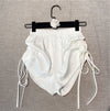 Sexy Summer Hot Thin High Waist Drawstring White Shorts Casual Black Pink Wild Pantalones Cortos De Mujer Sweat Shorts