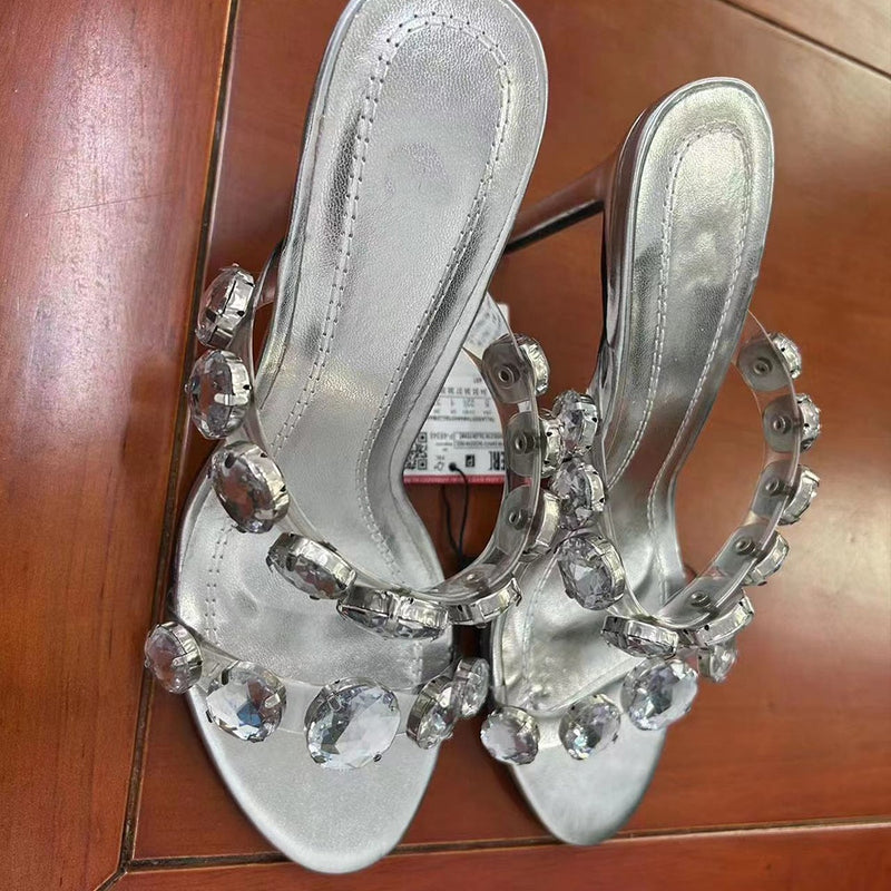New Beautiful Goddess Rhinestone Decorative with Slim High Heel