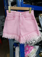 White High Waist Denim Shorts Women'S Tassel Raw Edge Loose Wide-Leg Hot Pants 2022 Summer Fashion Korean Women'S Clothing