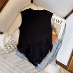 Stylish Chic Sleeveless O-neck Knitwear