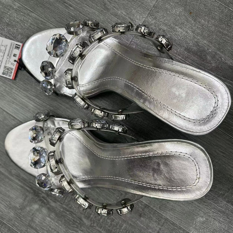 New Beautiful Goddess Rhinestone Decorative with Slim High Heel