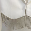 Long Sleeve Diamond Tassel Short Jacket Mini Skirt