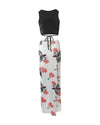 Floral Drawstring Slit Thigh Skirt Set 2pcs
