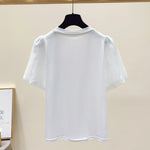 Casual O-Neck Heart-Shaped Diamond Elegant Tops