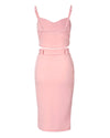 Button Decor Top & Split Skirt Set