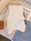 Sexy Sleeveless Diamond Tops