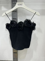 Summer Basic Crop Top Women Patched Fake Diamonds Padded Soft Velour Tanks Sleeveless Tee Top Camisole With Bra