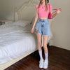 New Hollow Out High Waist A-Line Wide