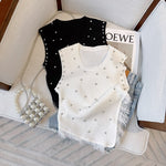 Stylish Chic Sleeveless O-neck Knitwear