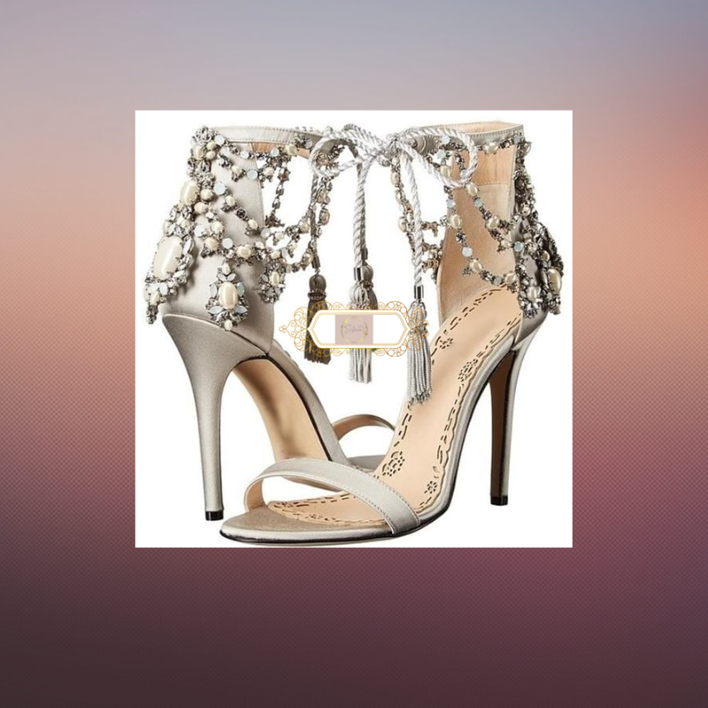 Sandals Pointed Toe Stiletto Rhinestones - Sabreeonline