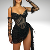Black Pearls Sexy Tulle Dress - Sabreeonline