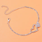 Fashion Heart Rhinestone Anklets - Sabreeonline