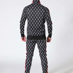 Sportsuits Set Men 2019 Brand Fitness Suits autumn Men Set Long Sleeve stripe Hoodies+Pants Gyms Casual Sportswear Suit - Sabreeonline