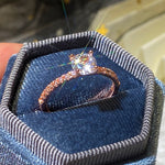 New Luxury Classic Sparkling Zircon Engagement Wedding Ring - Sabreeonline
