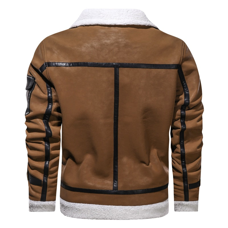 Faux Fur Leather Jacket - Sabreeonline