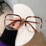 Big Square Frame Glasses Vintage Eyeglasses - Sabreeonline