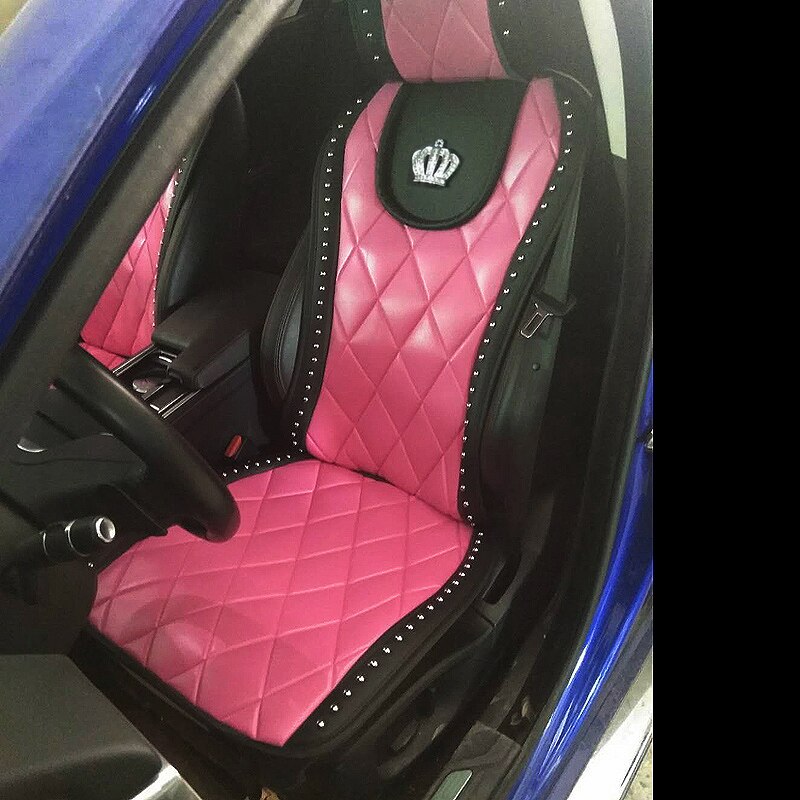 Universal Car Seat Cover Crown Leather Cushions - Sabreeonline