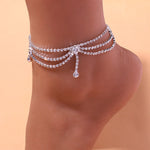 Chain Anklet Foot Bracelet Silver Beach Accessories - Sabreeonline