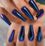 Gold Metallic Fake Nails Press on