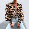 Spring Fall Puff Sleeve Shirts Blouse Women Floral/Leopard Long Sleeve Lapel Buttons Vintage Shirts Elegant Blouses Tops Female - Sabreeonline