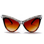 Oversized Diamond Sunglasses Cat Eye Luxury Eyewear - Sabreeonline